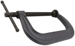 Hargrave - Regular-Duty 6" Max Opening, 3-5/8" Throat Depth, Forged Steel Standard C-Clamp - 6,600 Lb Capacity, 0" Min Opening, Extra Deep Throat - Top Tool & Supply