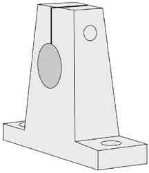 Thomson Industries - 30mm Diam, Malleable Iron Alloy Shaft Support - Plain Shafting - Top Tool & Supply