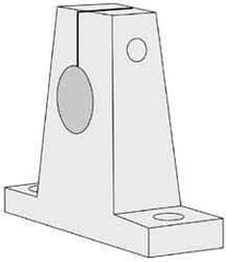 Thomson Industries - 25mm Diam, Malleable Iron Alloy Shaft Support - Plain Shafting - Top Tool & Supply