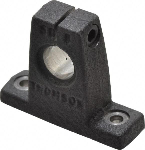 Thomson Industries - 1/2" Diam, Malleable Iron Alloy Shaft Support - Plain Shafting - Top Tool & Supply