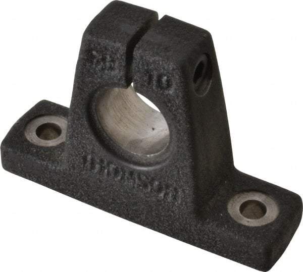 Thomson Industries - 5/8" Diam, Malleable Iron Alloy Shaft Support - Plain Shafting - Top Tool & Supply