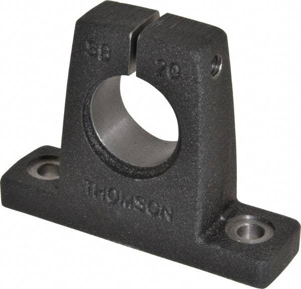 Thomson Industries - 1-1/4" Diam, Malleable Iron Alloy Shaft Support - Plain Shafting - Top Tool & Supply