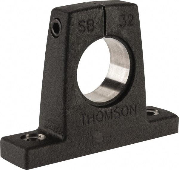 Thomson Industries - 2" Diam, Malleable Iron Alloy Shaft Support - Plain Shafting - Top Tool & Supply