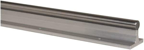 Thomson Industries - 1/2" Shaft Diam, 1-1/2" Base Width, Steel Shaft, Aluminum Rail, Round Shaft Assemblies - 24" Long, 1/4" Neck Width - Top Tool & Supply