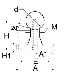 Thomson Industries - 1/2" Shaft Diam, 1-1/2" Base Width, Stainless Steel Shaft, Aluminum Rail, Round Shaft Assemblies - 48" Long, 1/4" Neck Width - Top Tool & Supply