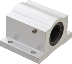 Thomson Industries - 1/2" Inside Diam, 255/510 Lbs. Dynamic Capacity, Closed Single Pillow Block Linear Bearing - 1-1/4" Overall Height x 2" Overall Width - Top Tool & Supply