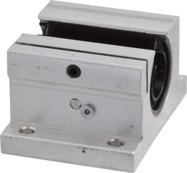 Thomson Industries - 1/2" Inside Diam, 180/360 Lbs. Dynamic Capacity, Open Single Pillow Block Linear Bearing - 1.13" Overall Height x 2" Overall Width - Top Tool & Supply