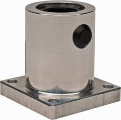 Thomson Industries - 1-1/4" Inside Diam, 255/510 Lbs. Dynamic Capacity, Single Flanged Pillow Block Linear Bearing - 1.63" Overall Width - Top Tool & Supply