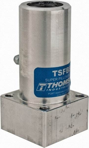 Thomson Industries - 1-3/4" Inside Diam, 1130/2260 Lbs. Dynamic Capacity, Twin Flanged Pillow Block Linear Bearing - 2.38" Overall Width - Top Tool & Supply