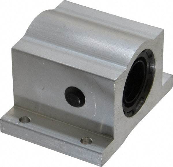 Thomson Industries - 3/4" Inside Diam, 1130/2260 Lbs. Dynamic Capacity, Closed Single Pillow Block Linear Bearing - 1-3/4" Overall Height x 2-3/4" Overall Width - Top Tool & Supply