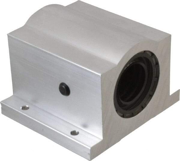 Thomson Industries - 1-1/4" Inside Diam, 2350/4700 Lbs. Dynamic Capacity, Closed Single Pillow Block Linear Bearing - 2.81" Overall Height x 4" Overall Width - Top Tool & Supply