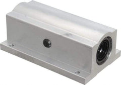 Thomson Industries - 3/4" Inside Diam, 1130/2260 Lbs. Dynamic Capacity, Closed Twin Pillow Block Linear Bearing - 1-3/4" Overall Height x 2-3/4" Overall Width - Top Tool & Supply