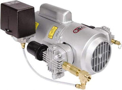 Gast - 1/2 hp, 4.5 CFM, 50 Max psi Piston Compressor Pump - 115/230-1 Volt, 16.02" Long x 13.14" Wide x 8.62" High - Top Tool & Supply