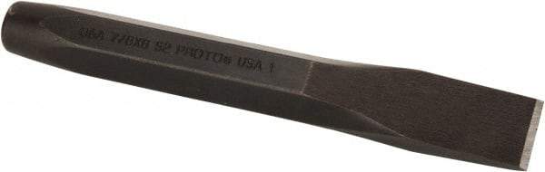 Proto - 8" OAL x 1" Blade Width Cold Chisel - 1" Tip, 7/8" Stock, Steel Handle - Top Tool & Supply