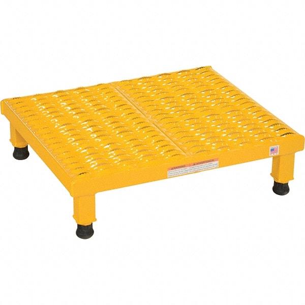 Vestil - 5" High x 19" Wide x 24" Deep, Yellow Step Stand - Steel, 500 Lb Capacity - Top Tool & Supply