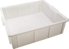 Dynalon Labware - White Polyethylene Tote Container - Stacking, 18" Long x 16.1" Wide x 5.6" High - Top Tool & Supply