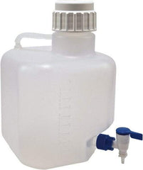 Dynalon Labware - 10,000 mL Carboy - Polypropylene, Translucent, 14.1" High x 9.4" Diam, 90mm Cap - Top Tool & Supply