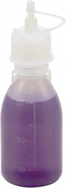 Dynalon Labware - 50 mL Dispensing Bottle - Polyethylene, Translucent, 4.2" High x 1-1/2" Diam, 15mm Cap - Top Tool & Supply