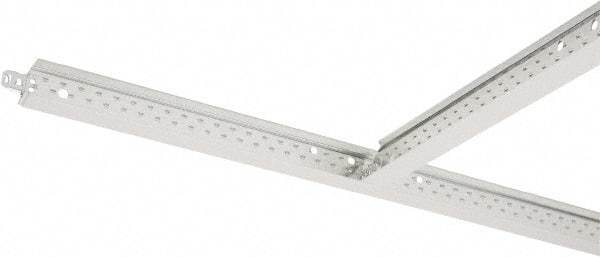 Armstrong World - 48" Long x 15/16" Wide, Hot-Dipped Galvanized Steel Cross Tee - ASTM C636 Specification, White - Top Tool & Supply