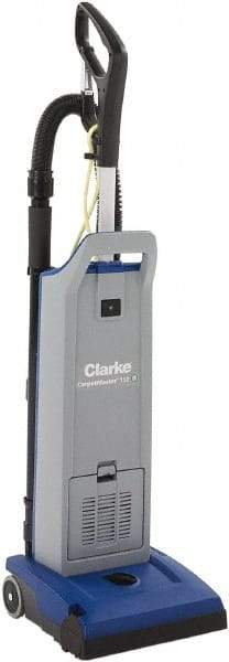 Clarke - Single Motor Upright Vacuum Cleaner - 11-1/2" Cleaning Width, 9" Amps, Ergonomic Handle - Top Tool & Supply