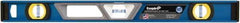 Empire Level - 24" Long 3 Vial Box Beam Level - Metal, Blue, 1 Level & 2 Plumb Vials - Top Tool & Supply