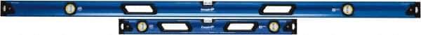 Empire Level - Magnetic 32" & 78" Long 3 Vial Box Beam Level - Metal, Blue, 1 Level & 2 Plumb Vials - Top Tool & Supply