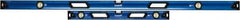 Empire Level - Magnetic 32" & 78" Long 3 Vial Box Beam Level - Metal, Blue, 1 Level & 2 Plumb Vials - Top Tool & Supply