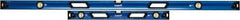 Empire Level - 32" & 78" Long 3 Vial Box Beam Level - Metal, Blue, 1 Level & 2 Plumb Vials - Top Tool & Supply