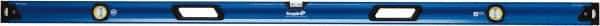 Empire Level - 72" Long 3 Vial Box Beam Level - Metal, Blue, 1 Level & 2 Plumb Vials - Top Tool & Supply