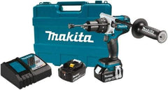 Makita - 18 Volt 1/2" Chuck Pistol Grip Handle Cordless Drill - 0-2100 RPM, Reversible, 2 Lithium-Ion Batteries Included - Top Tool & Supply