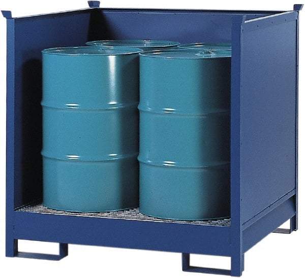 Denios - Mobile Spill Containment Type: Transport Pallet w/Side Walls Number of Drums: 4 - Top Tool & Supply