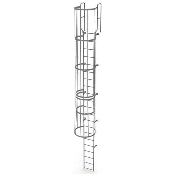 TRI-ARC - Rolling & Wall Mounted Ladders & Platforms Type: Fixed Ladder Style: Safety Cage - Top Tool & Supply