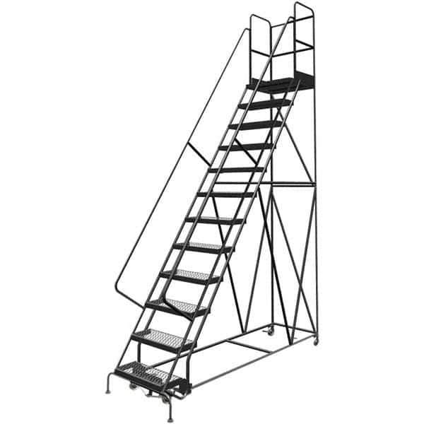 TRI-ARC - Rolling & Wall Mounted Ladders & Platforms Type: Rolling Warehouse Ladder Style: Rolling Platform Ladder - Top Tool & Supply