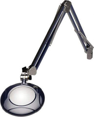 O.C. White - 43 Inch, Spring Suspension, Clamp on, LED, Spectre Blue, Magnifying Task Light - 8 Watt, 7.5 and 15 Volt, 2x Magnification, 5 Inch Long - Top Tool & Supply