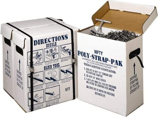 Nifty Products - Strapping Kits Type: Portable Strapping Kit Contents: Metal Buckles; Hand Pull Tool - Top Tool & Supply