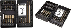 VEGA Industries - 21 Piece, Impact Driver Bit Set - #1 to #3, 1/4" Hex Drive, Phillips, Square, Torx Point - Top Tool & Supply