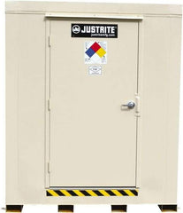 Justrite - 9 Drum, 155 Gal Sump Capacity, Locker - 7.91' Long x 7-1/2' Wide x 8.08' High, Galvanized Steel - Top Tool & Supply