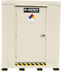 Justrite - 9 Drum, 168 Gal Sump Capacity, Locker - 8' Long x 7-1/2' Wide x 8.08' High, Galvanized Steel - Top Tool & Supply