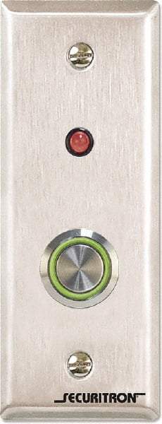 Securitron - Electromagnet Lock Accessory - Momentary Push Button - Request to Exit - Top Tool & Supply