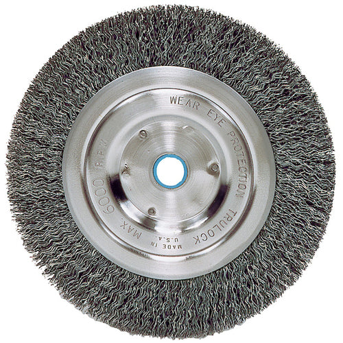 ‎Vortec Pro 6″ Narrow Face Crimped Wire Wheel, .014″ Steel Fill, 5/8″-1/2″ Arbor Hole, Retail Pack - Top Tool & Supply