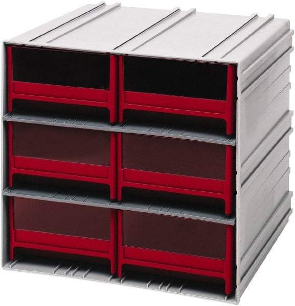 Quantum Storage - 8 Drawer, 8 Compartment, Small Parts Drawer Cabinet System - 11-3/8" Deep x 11-3/4" Wide x 11" High - Top Tool & Supply