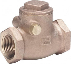 Milwaukee Valve - 1-1/4" Bronze Check Valve - Check Valve, Threaded (NPT), 200 WOG - Top Tool & Supply