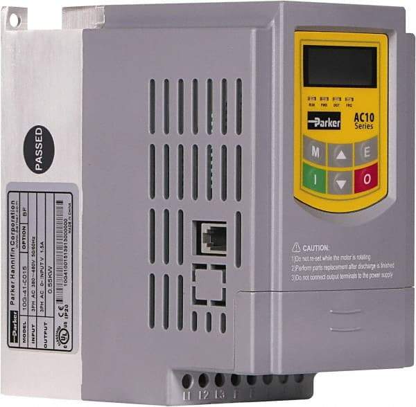 Parker - Single Phase, 230 Volt, 1 hp, Variable Frequency Drive - 3.15" Wide x 5.31" Deep x 5.43" High, IP20 - Top Tool & Supply