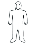 White SMMMS Coverall w/ Zipper Front, Hood, Boots & Elastic Wrists Large - Top Tool & Supply