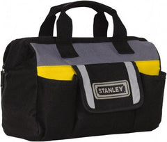 Stanley - Black & Yellow Polyester Tool Bag - 12" Wide x 5" Deep x 10" High - Top Tool & Supply