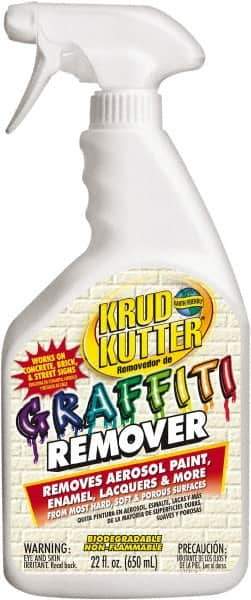 Krud Kutter - 22 oz Spray Bottle Graffiti/Vandal Mark Remover - VOC Content g/L 614, Removes Graffiti - Top Tool & Supply