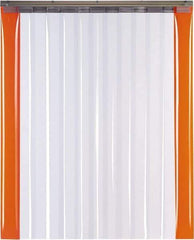 TMI, LLC - 8' Door Width x 10' Door Height PVC Smooth with Reinforced Bonded Bead (Style) Armor Bond Strip Door Kit - 12" Strip Width x 1/8" Strip Thickness, Clear, 67% Overlap - Top Tool & Supply