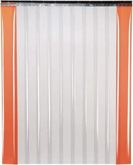 TMI, LLC - 8' Door Width x 8' Door Height PVC Smooth Strip Door Kit - 12" Strip Width x 1/8" Strip Thickness, Clear, 67% Overlap - Top Tool & Supply