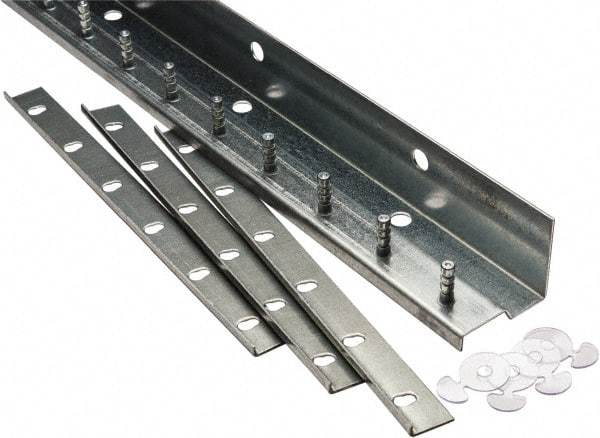 TMI, LLC - 4Ft. Long Aluminum Dock Strip Door Mounting Hardware - For Use with Vinyl Strip Material (All Widths) - Top Tool & Supply