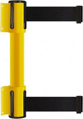 Tensator - 16.64" High x 89" Long x 3" Wide Barrier Dual Line Wall Mount - Steel, Yellow Powdercoat Finish, Yellow, Use with 898 Wall Receiver - Top Tool & Supply